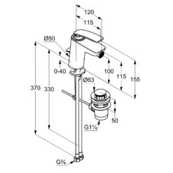 Kludi BALANCE Bidet-Einhandmischer