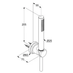 KLUDI NOVA FONTE Classic Brausegarnitur Mit Wandhalter