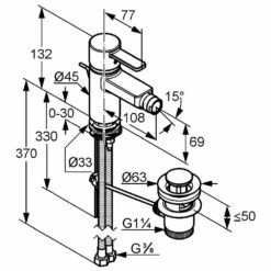 Kludi ZENTA Bidet-Einhandmischer