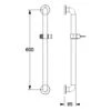 Silver Age System Adipositas Brausestange 60 Cm -DuschWelt Geschaft megabad profi collection serie silver age 8699798