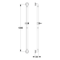 Silver Age System Adipositas Brausestange 108,6 Cm