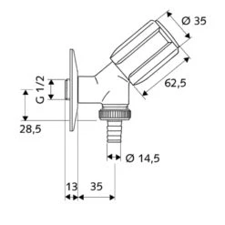 Schell SECUR Geräteschrägsitzventil Abschließbar