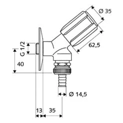 Schell SECUR Geräteschrägsitzventil Abschließbar Mit Sicherungskombination -DuschWelt Geschaft schell installationsmaterial auslaufventile secur geraeteschraegsitzventil abschliessbar 6923660
