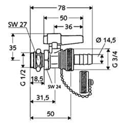 Schell F + E - Kugelhahn Mit Hebelgriff