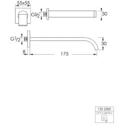 Steinberg Serie 135 Auslauf 17,5 Cm Für Waschtisch Oder Wanne