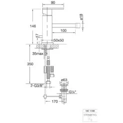 Steinberg Serie 160 Bidet-Einhebelmischbatterie