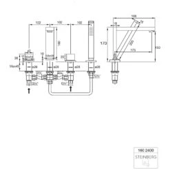 Steinberg Serie 160 4-Loch Wannen-Standarmatur Ausladung 17,5 Cm -DuschWelt Geschaft steinberg serie 160 wanne 4 loch 2208481