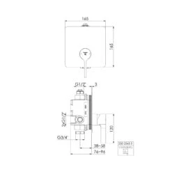 Steinberg Serie 230 Fertigmontageset Brause Einhebelmischer Unterputz