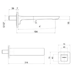 Villeroy & Boch Subway 3.0 Badewannenauslauf
